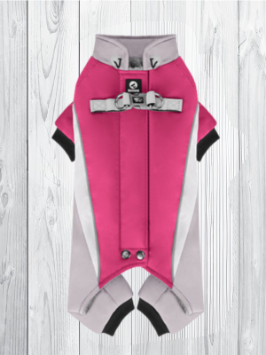 Four-Legged Winter Dog Coat Pink (25D655)